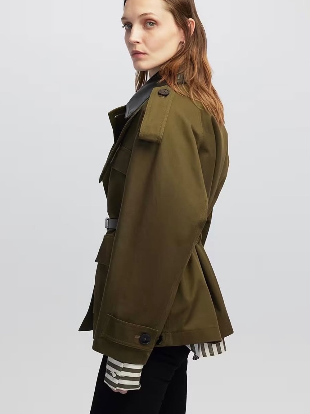 Ipekyol Olive Military-Style Women's Jacket